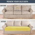 CONRUSER Stretch Cushion Cover, Soft Velvet Plush Cushion Slipcovers Loveseat - Image 6