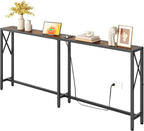 Gewudraw 70 in Skinny Sofa Table Behind Couch, Console Table by Gewudraw