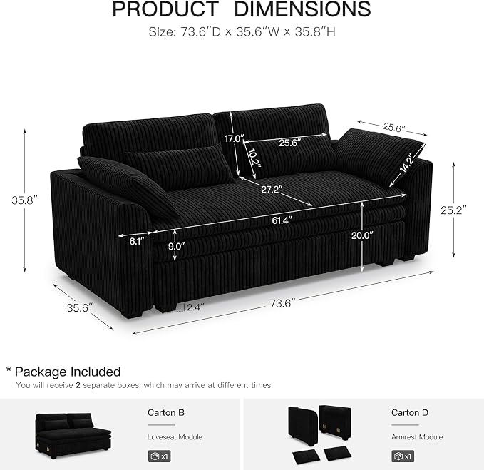 Belffin Large Modular Sectional Sofa - Image 2