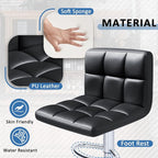 Homall Bar Stools Modern PU Leather Adjustable Swivel Barstools, Armless - Image 4