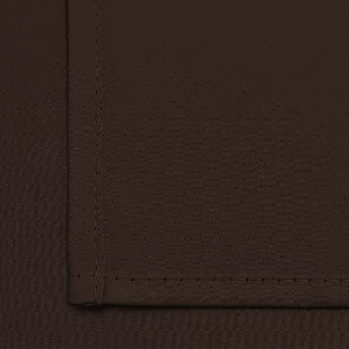 Yakamok Room Darkening Curtains 52x108 inch Chocolate Brown-Living Room | 2 - Image 6