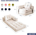 MAXYOYO Folding Sofa Bed, L-Shaped Convertible Sofa Foldable Sleeper Couch - Image 2