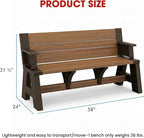 Convert-a-Bench Gen 1 2-in-1 Outdoor Convertible Bench to Picnic Table | - Image 2