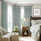 MIULEE Velvet Curtains 52x84 inches 2 Panels Misty Blue Blackout Curtains | - Image 7
