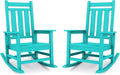 KINGYES Oversized Outdoor Rocking Chair Set of 2, All-Weather Patio Rocking by KINGYES