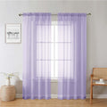 Lavender Sheer Curtains 78 Inches Long 2 Panels Set, Light Filtering Solid by Lecloud