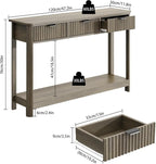 RUSTOWN Fluted Wood Console Table - Image 3