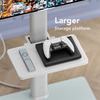 AX WABER Floor TV Stand with Power Outlet& Shelf, Universal TV Stand Mount - Image 6