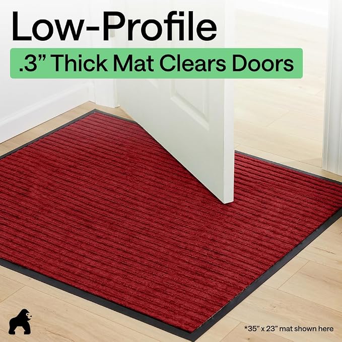 GORILLA GRIP Waterproof Traffic Guard Door Mat, 2 Pack, Indoor Outdoor Durable - Image 9
