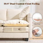 Loveseat Sofa with Ottoman - Image 5