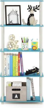 Furinno TURN-S-TUBE Book Shelf, 5-Tier Toolless Storage Shelves - Image 3