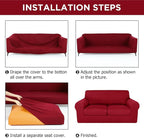 HunnmingRe Sofa Covers for 3 Cushion Couch Stretch Sofa and Loveseat Covers Set - Image 3