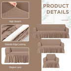 Fanfanwin 3 Pcs Sofa Slipcover Set - Image 3