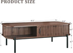 Coffee Table, 47.2" Mid Century Modern Coffee Tables - Image 2