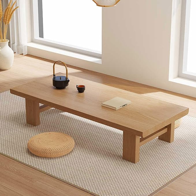 Japanese Modern Tatami Coffee Table, Solid Wood Tatami Tables, by Yidlkecqey