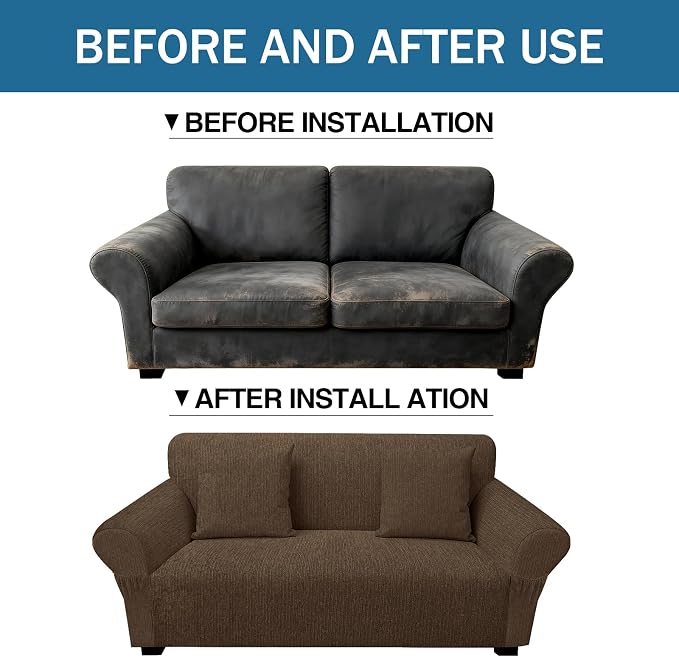 Loveseat Slipcover with 2 Pillow Cover - Image 8