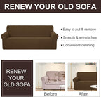 U-NICE HOME Oversized Stretch Loveseat Couch Cover, 1-Piece Sofa cover - Image 5