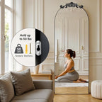 MISSDAY Vintage Baroque Full Length Mirror, Full Metal Frame Stand Up Retro - Image 7