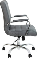 Flash Furniture Whitney Mid-Back Swivel LeatherSoft Desk Chair - Image 6