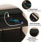 Furnulem Night Stand with Charging Station, Tall Black Dresser - Image 8