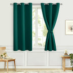Blackout Curtains for Bedroom, Hunter Green, 42 x 45 Inch, 2 Panels | Thermal - Image 8