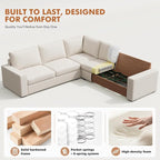 ABCASA Oversized Modular V Shaped Sectional Couches - Image 7