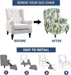 HAOYONG Wing Chair Slipcovers Stretch Wingback Chair Covers Printed 2 Pieces - Image 6