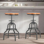 Industrial Vintage Counter Stool, Kitchen Counter Height Adjustable Swivel Chair by Diwhy