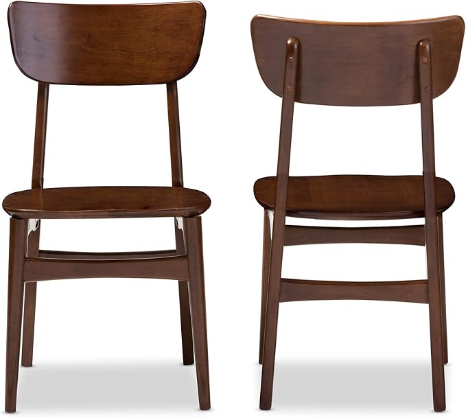 Baxton Studio Set of 2 Netherlands Mid-Century Modern Scandinavian Style Dark - Image 3