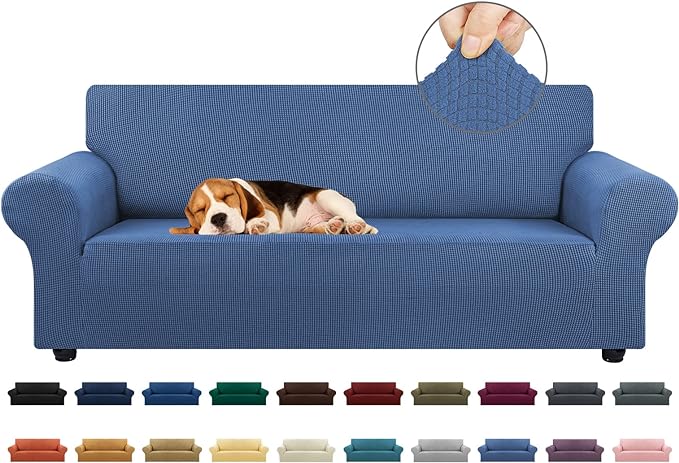 Stretch Couch Covers for Sofa, 3 Cushion Couch Slipcover, Riverside | 1-Piece by KEKUOU