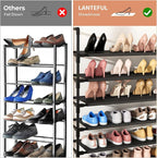LANTEFUL 11 Tiers Tall Shoe Rack Holds 55 Pairs of Shoes - Image 6