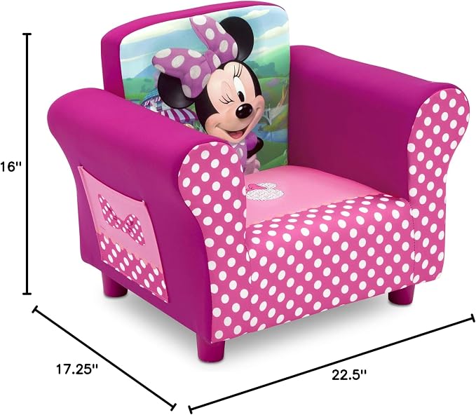 Delta Children Upholstered Chair, Disney Minnie Mouse - Image 3