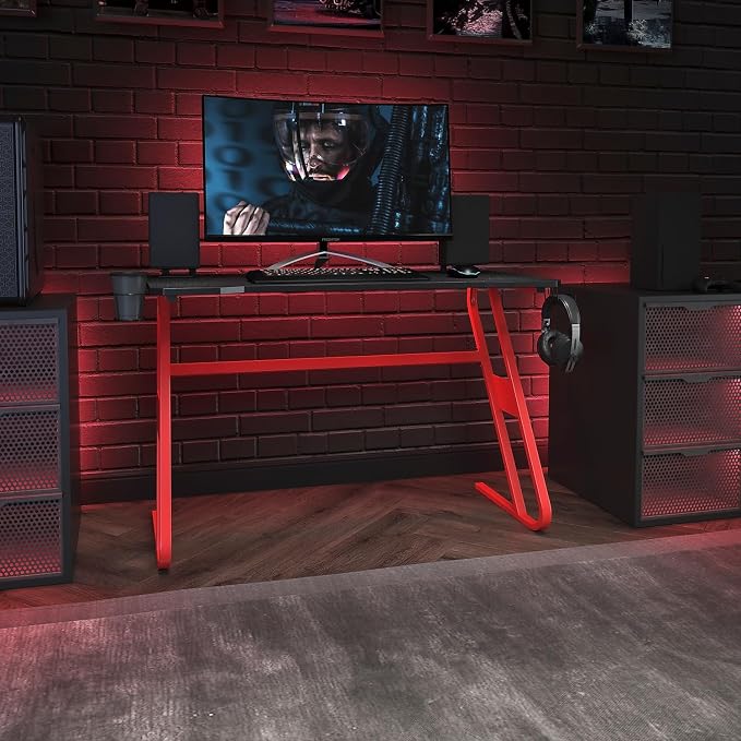 Flash Furniture Fisher Red Gaming Ergonomic Desk - Image 2