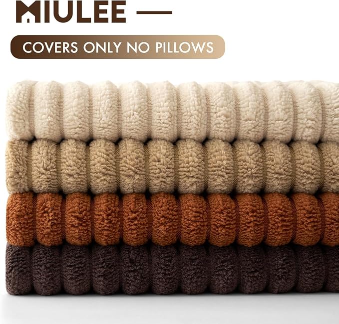 MIULEE Fall Decorative Throw Pillow Covers Chocolate Brown Rust 20x20 | Set of 4 - Image 6