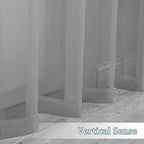 Chyhomenyc Sheer Window Curtain Panels 144 Inches Length 2 Pack, Long Elegant - Image 6