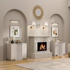 Brafab Buffet Cabinet, Wood Fluted Credenza - Image 4