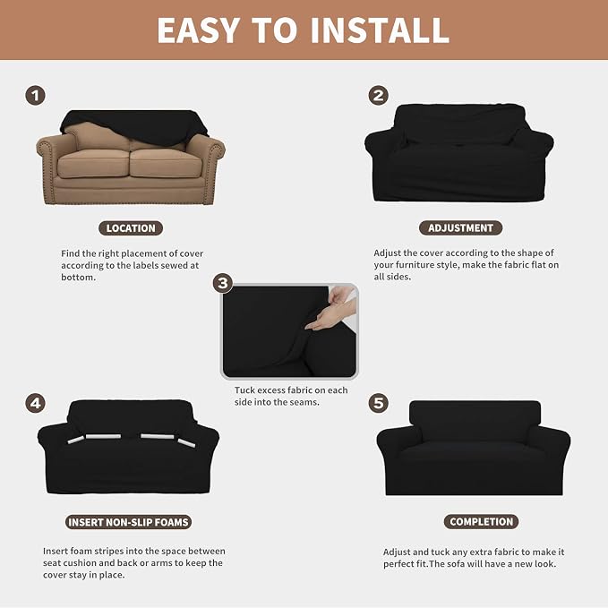 Easy-Going 100% Waterproof Couch Cover, 3 Cushion Couch Slipcover - Image 5
