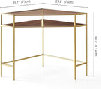 LumFurn Corner Table for Small Space, Triangle Computer Desk for Living Room - Image 2