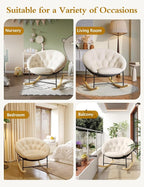 Kidirect Wide Rocking Chair Nursery, Comfy Saucer Nursery Rocking Chairs - Image 9