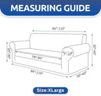 Stretch Oversized Couch Covers for Sofa Slipcover, Camel | 1-Piece Washable - Image 3