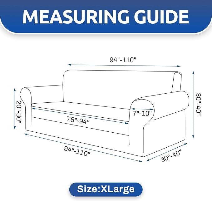 Stretch Oversized Couch Covers for Sofa Slipcover, Camel | 1-Piece Washable - Image 3