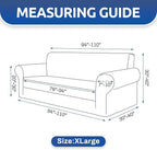 Stretch Oversized Couch Covers for Sofa Slipcover, Soft Jacquard Non-Slip - Image 4