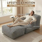 6FT Large Bean Bag Chair Lounger - Image 3