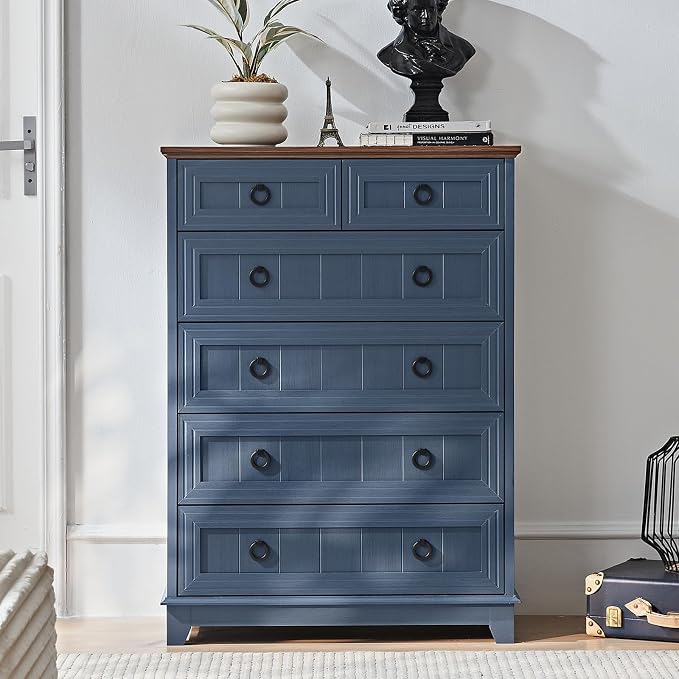 Joaxswe Farmhouse 6 Drawer Dresser - Image 3