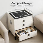 Smart Nightstand with Charging Station, Adjustable LED, USB Ports, Fingerprint - Image 2