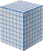 JONATHAN Y Callista White/Blue Modern Ceramic Tiled Cube Side Table, 18-Inch by JONATHANY