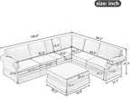 109.4" Fabric Upholstered Modular Sofa Collection, Modular Customizable - Image 2