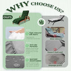 Chaise Lounge Cushion Outdoor, Waterproof Thick Patio Lounge Chair Cushion - Image 5