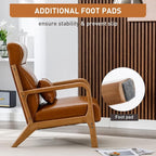 ANJ Mid Century Modern High Back Accent Chairs Set of 2, Single Lounge Armchair - Image 4