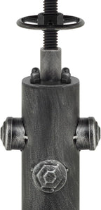 Topower Antique Vintage Industrial Barstool Solid Wood Water Pipe Fire Hydrant - Image 6
